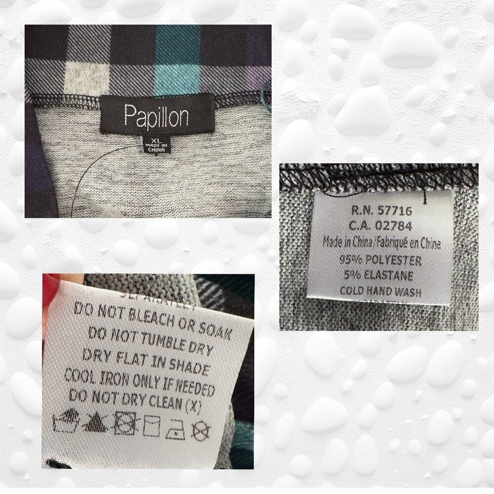 Papillon Plaid Tunic/Dress Size XL Fits like M/L NWOT - Picture 7 of 7